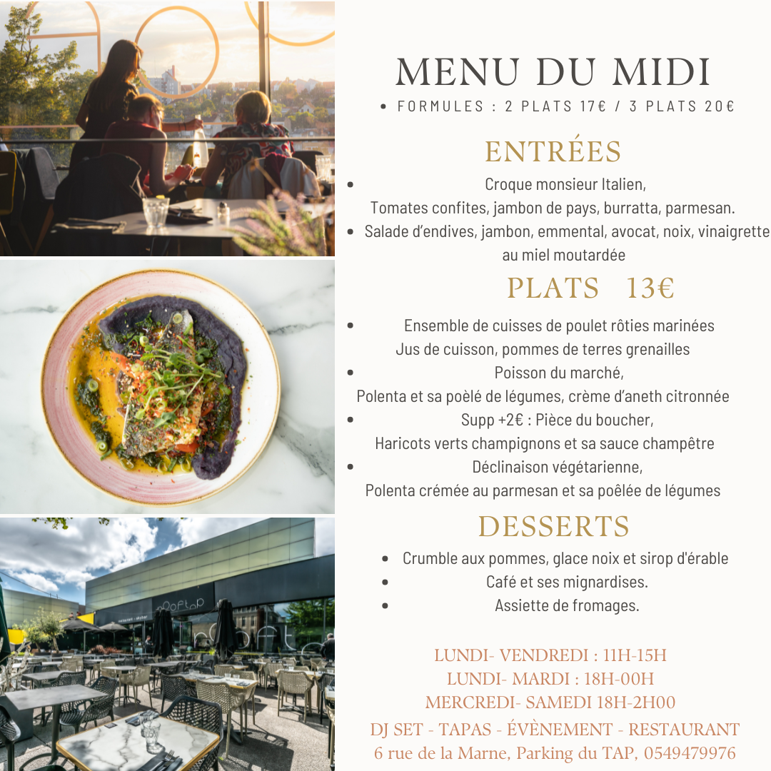 horaires le rooftop poitiers